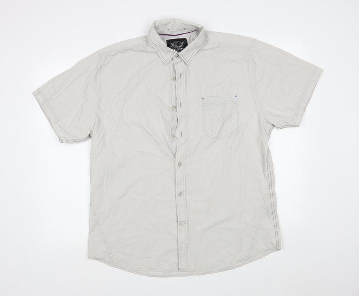 Drill Clothing Mens Grey Button-Up Size XL
