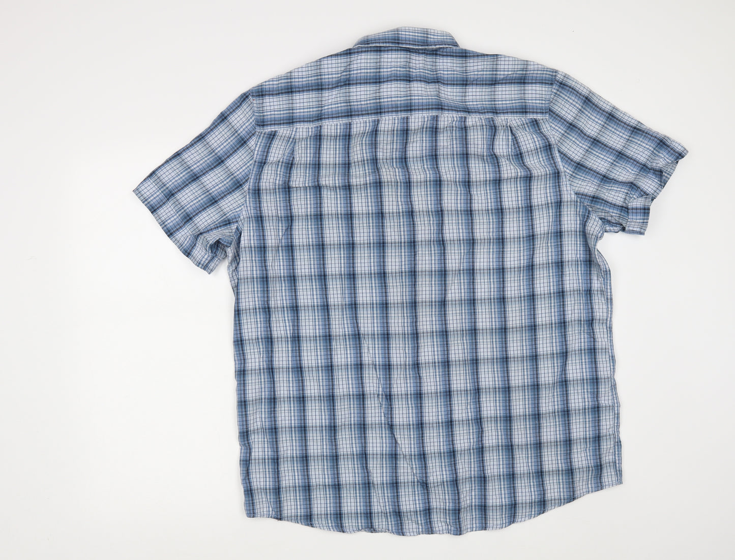 Axist Mens Blue Check   Button-Up Size XL