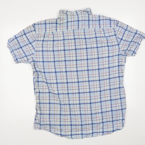 IZOD Mens Blue Check   Button-Up Size XL