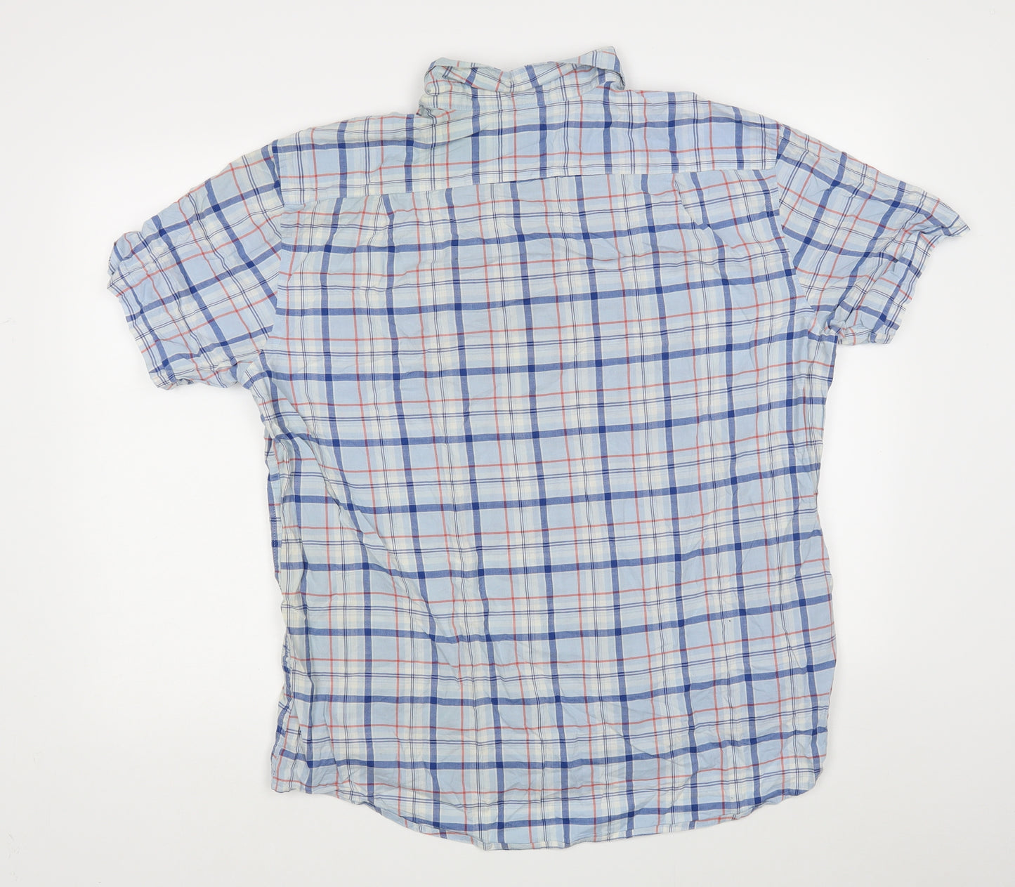 IZOD Mens Blue Check   Button-Up Size XL