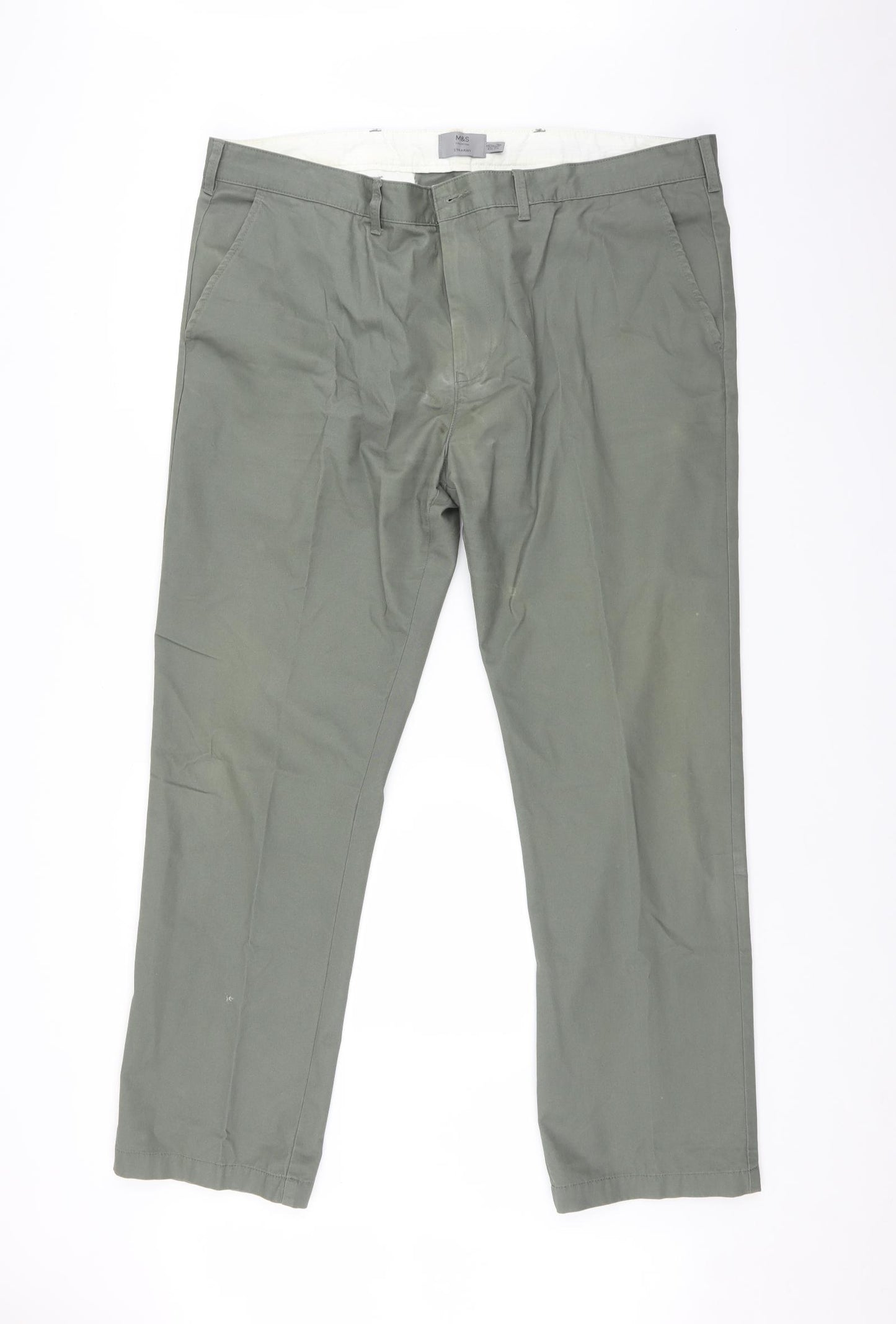 Marks and Spencer Mens Green   Trousers  Size 42 L31 in