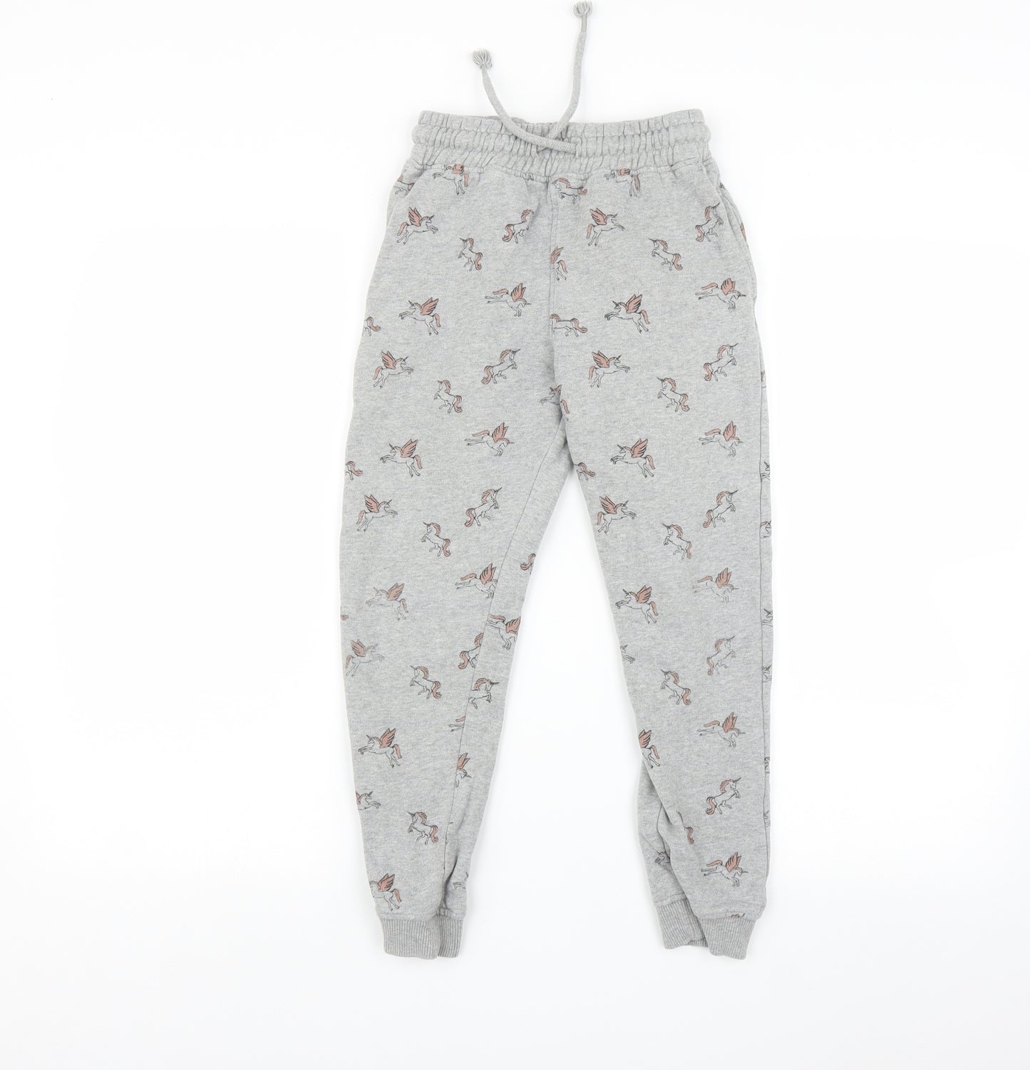 NEXT Girls Multicoloured   Jogger Trousers Size 9 Years - Unicorn print