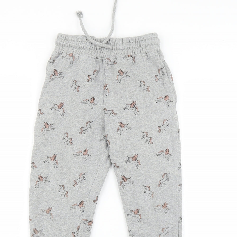 NEXT Girls Multicoloured   Jogger Trousers Size 9 Years - Unicorn print