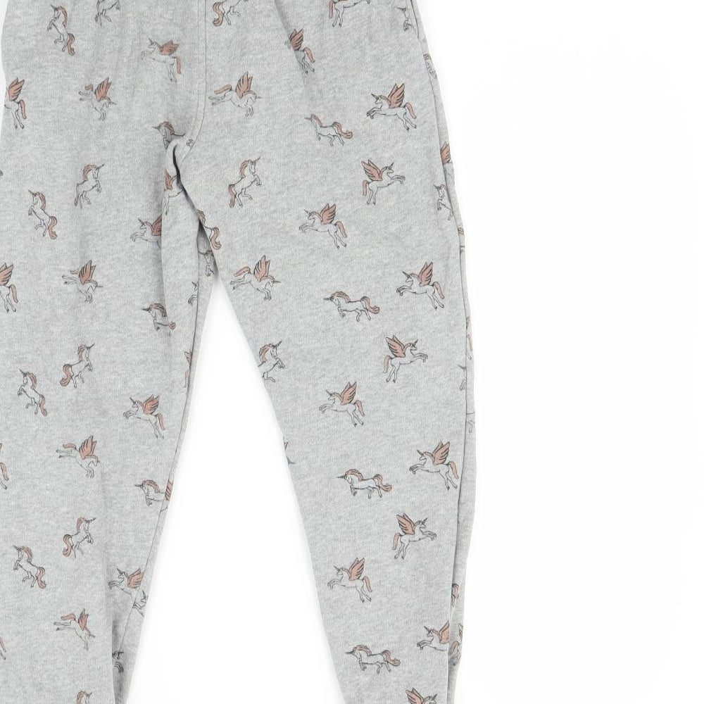 NEXT Girls Multicoloured   Jogger Trousers Size 9 Years - Unicorn print