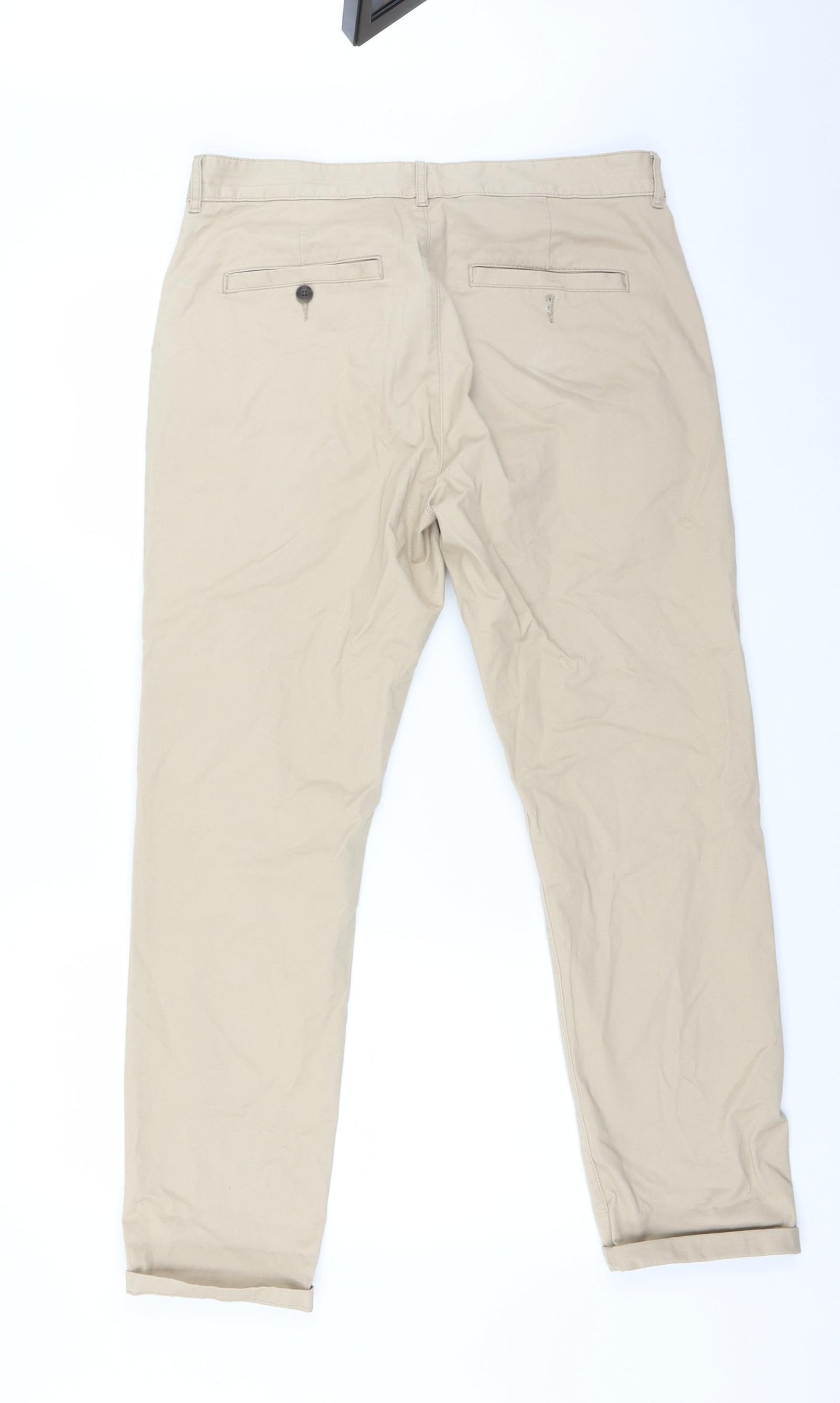 Easy Mens Beige   Trousers  Size 34 L31 in