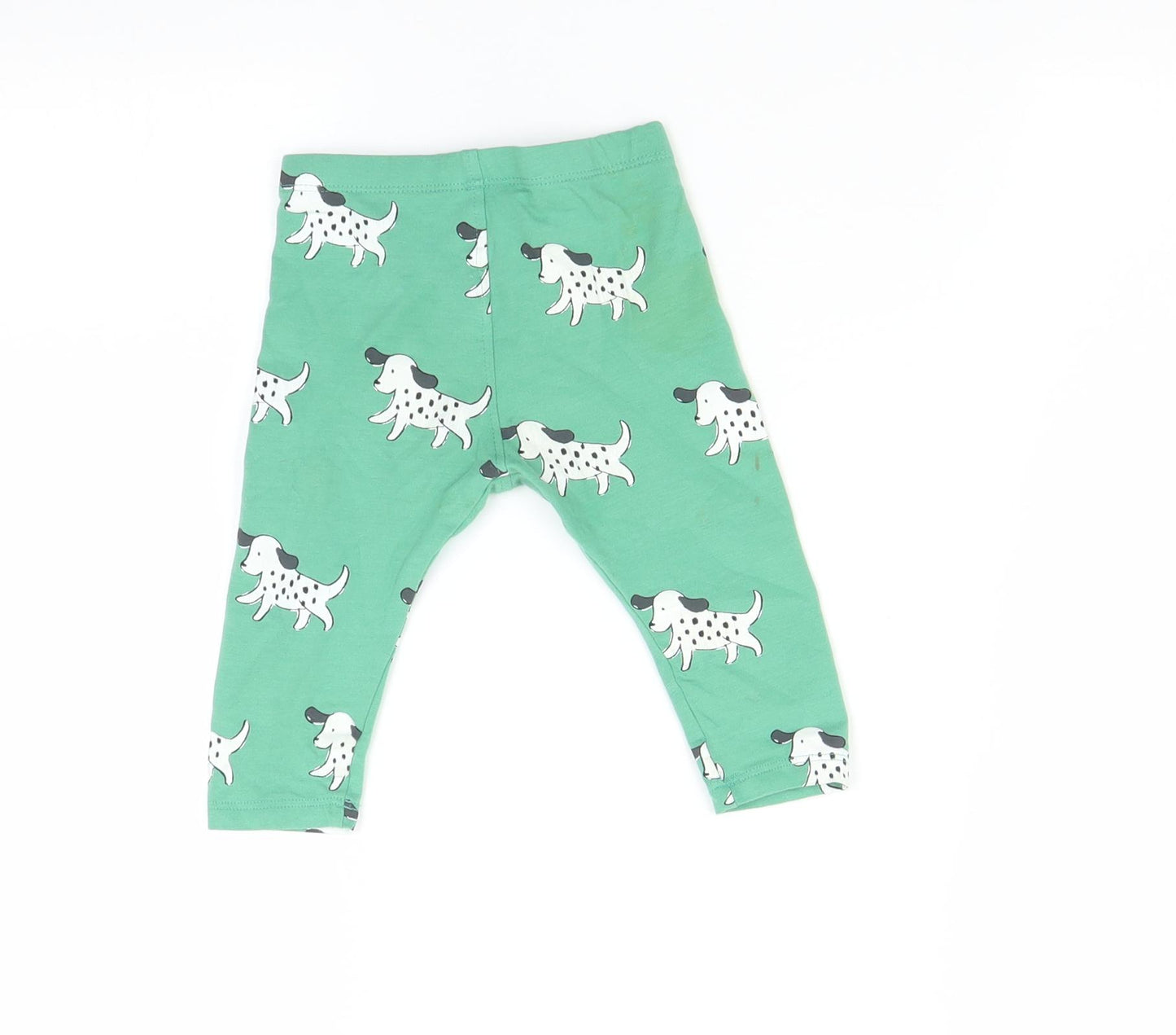 Marks and Spencer Baby Green    Leggings Size 6-9 Months  - Dog print