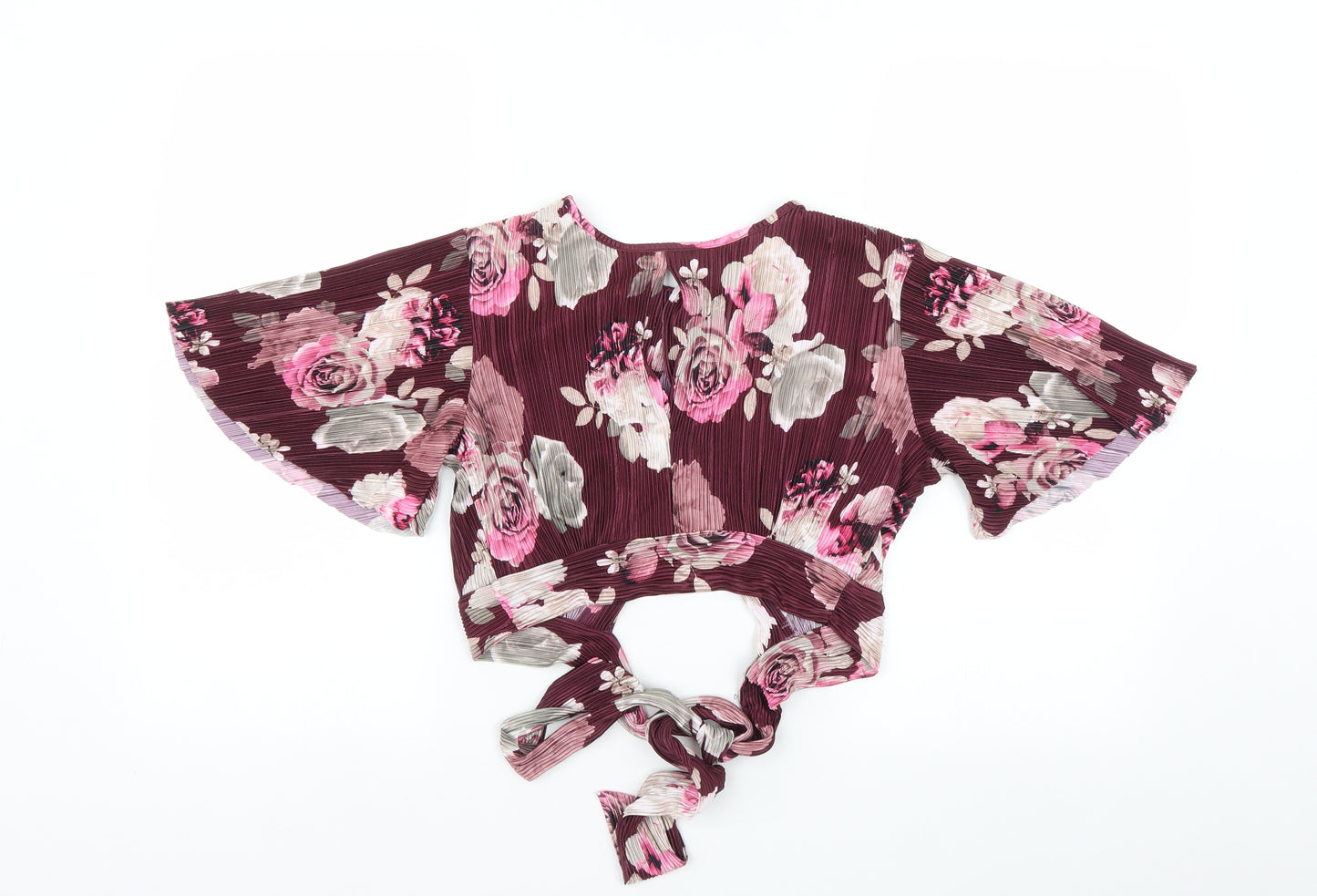 New Look Womens Purple Floral  Basic Blouse Size 8