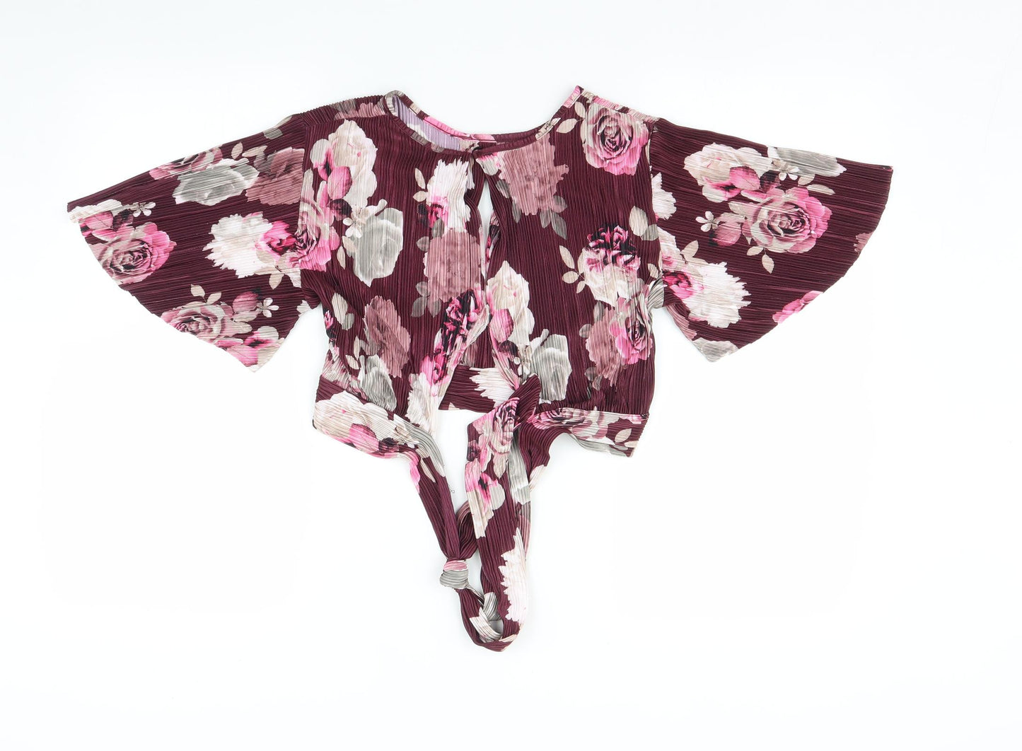 New Look Womens Purple Floral  Basic Blouse Size 8