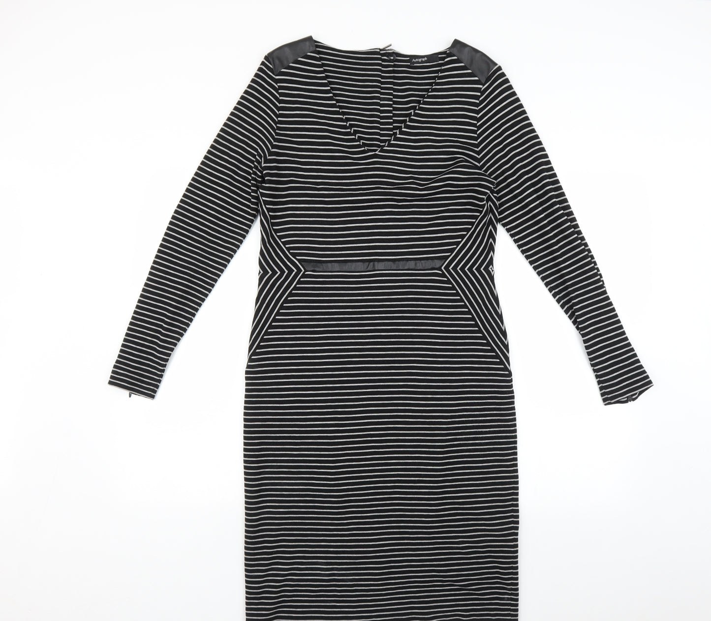 Autograph Womens Multicoloured Striped  A-Line  Size 12