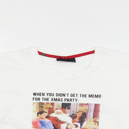 New Look Womens White   Basic T-Shirt Size S  - Friends