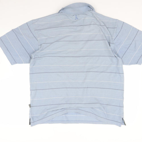 Ping Mens Blue Striped   Polo Size L