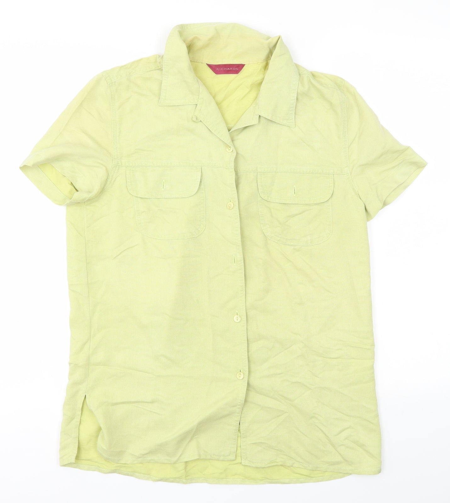 Richards Womens Green   Basic Button-Up Size M