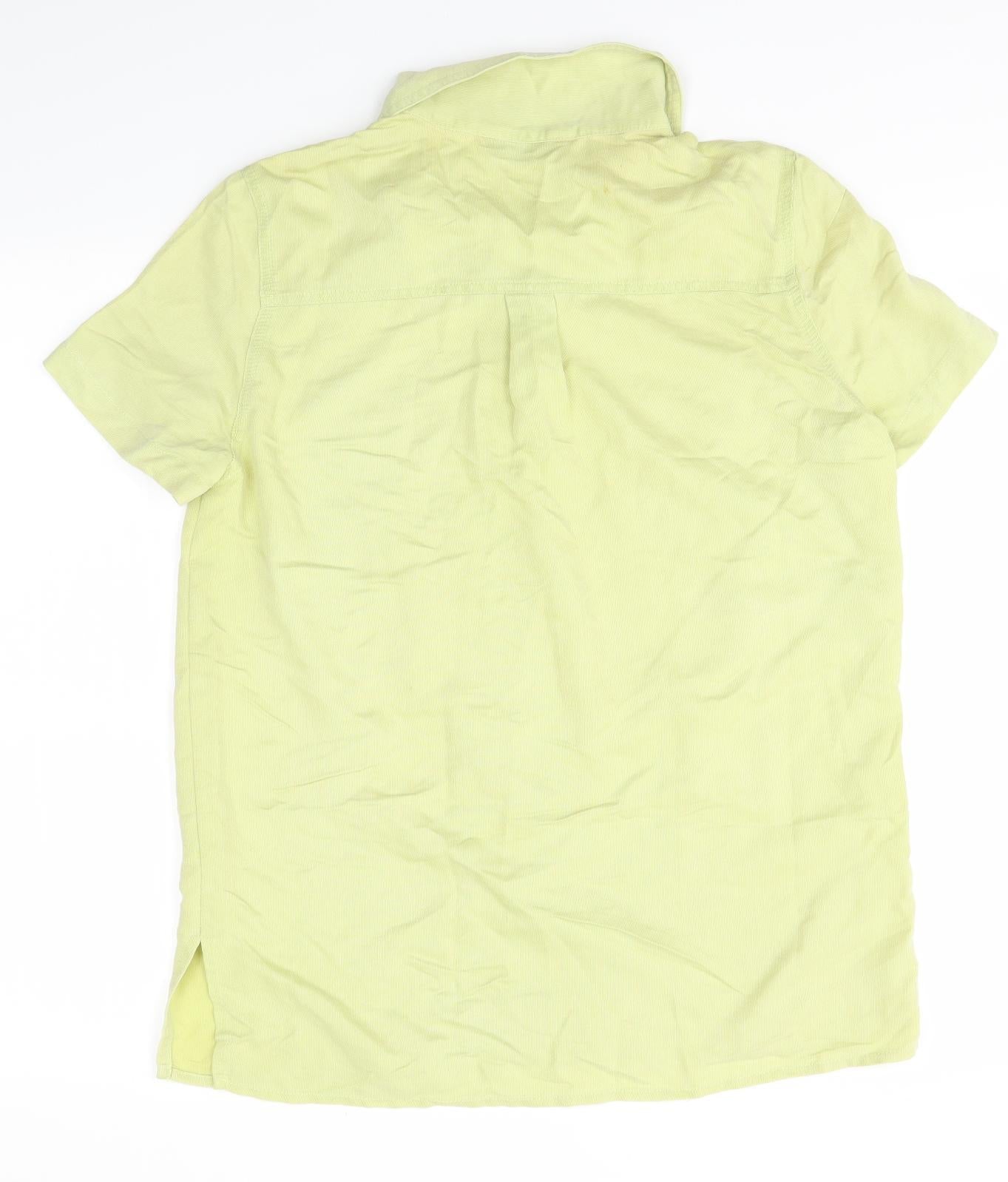 Richards Womens Green   Basic Button-Up Size M