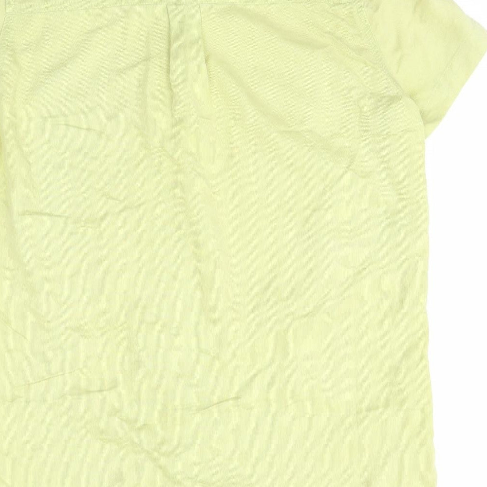 Richards Womens Green   Basic Button-Up Size M