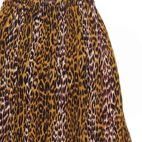 Preworn Womens Multicoloured Animal Print  Flare Skirt One Size
