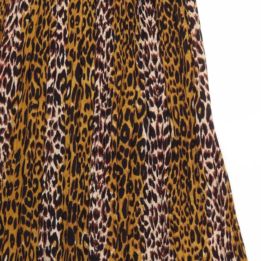 Preworn Womens Multicoloured Animal Print  Flare Skirt One Size