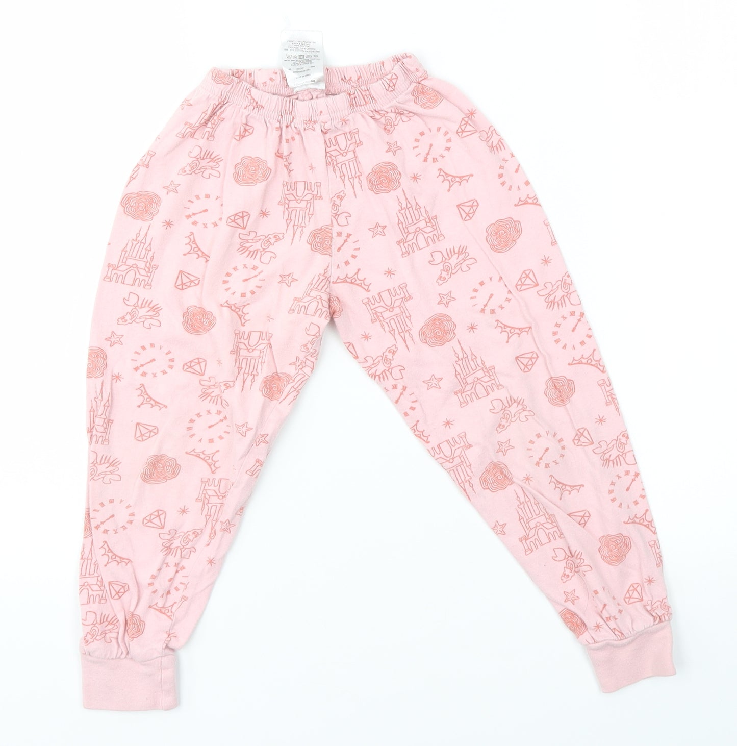 Disney Girls Pink Solid   Pyjama Pants Size 3-4 Years