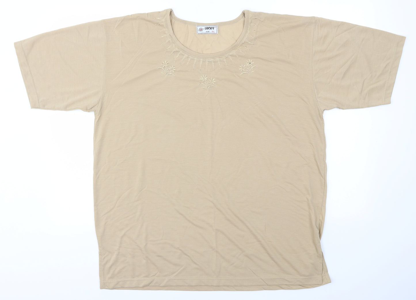 Lucky Womens Brown   Basic Polo Size XL