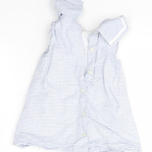 M&S Girls Multicoloured Striped  A-Line  Size 6-9 Months