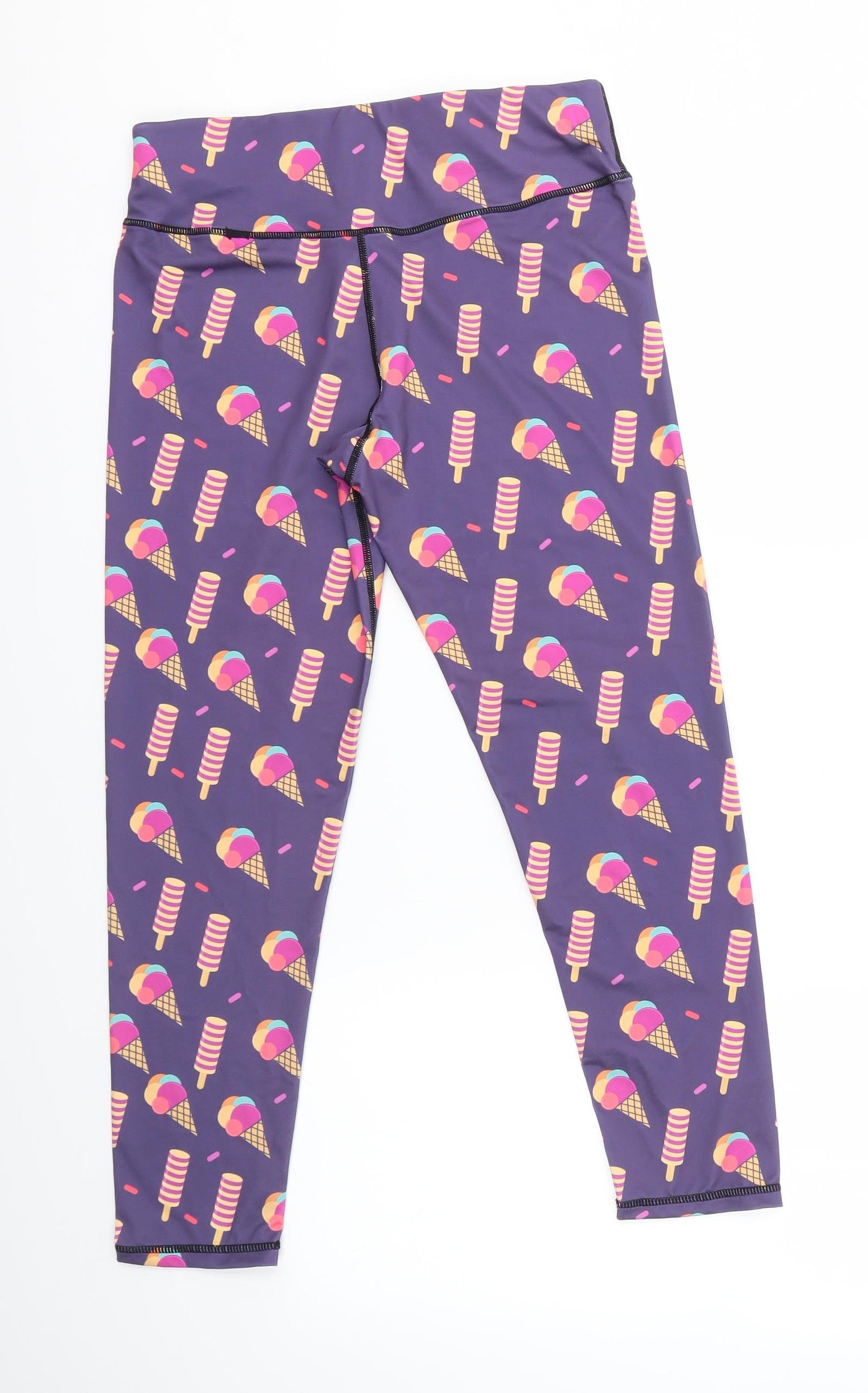 Lucy Locket Loves Womens Multicoloured   Cropped Leggings Size M L24 in