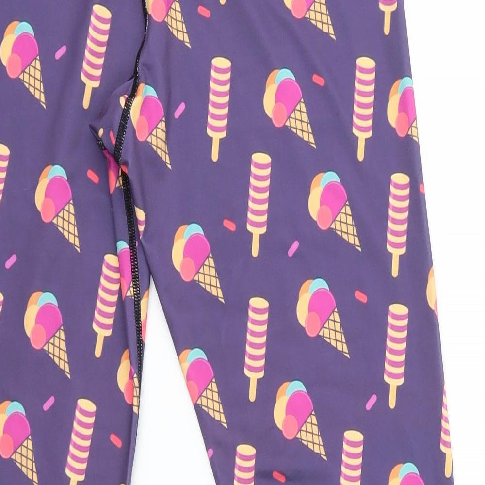 Lucy Locket Loves Womens Multicoloured   Cropped Leggings Size M L24 in