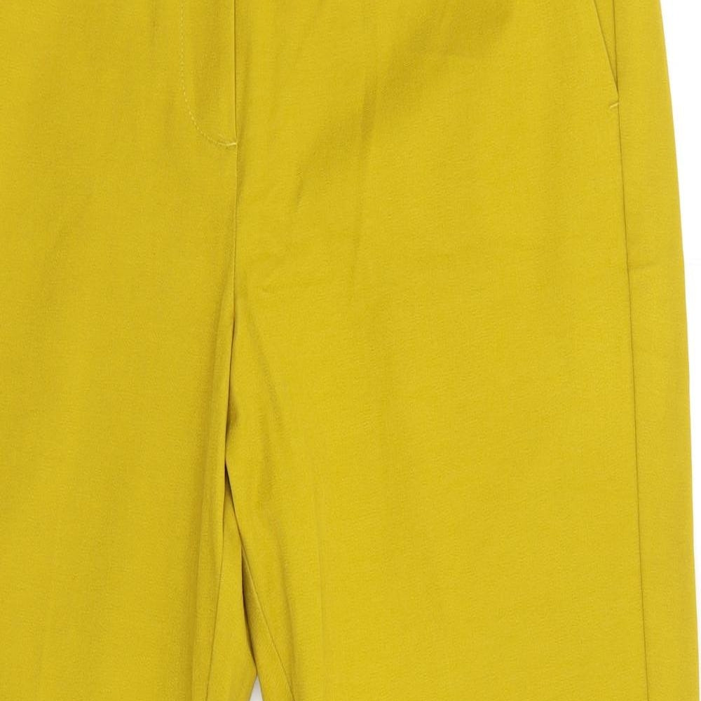 M&S Womens Yellow   Trousers  Size 16 L25 in