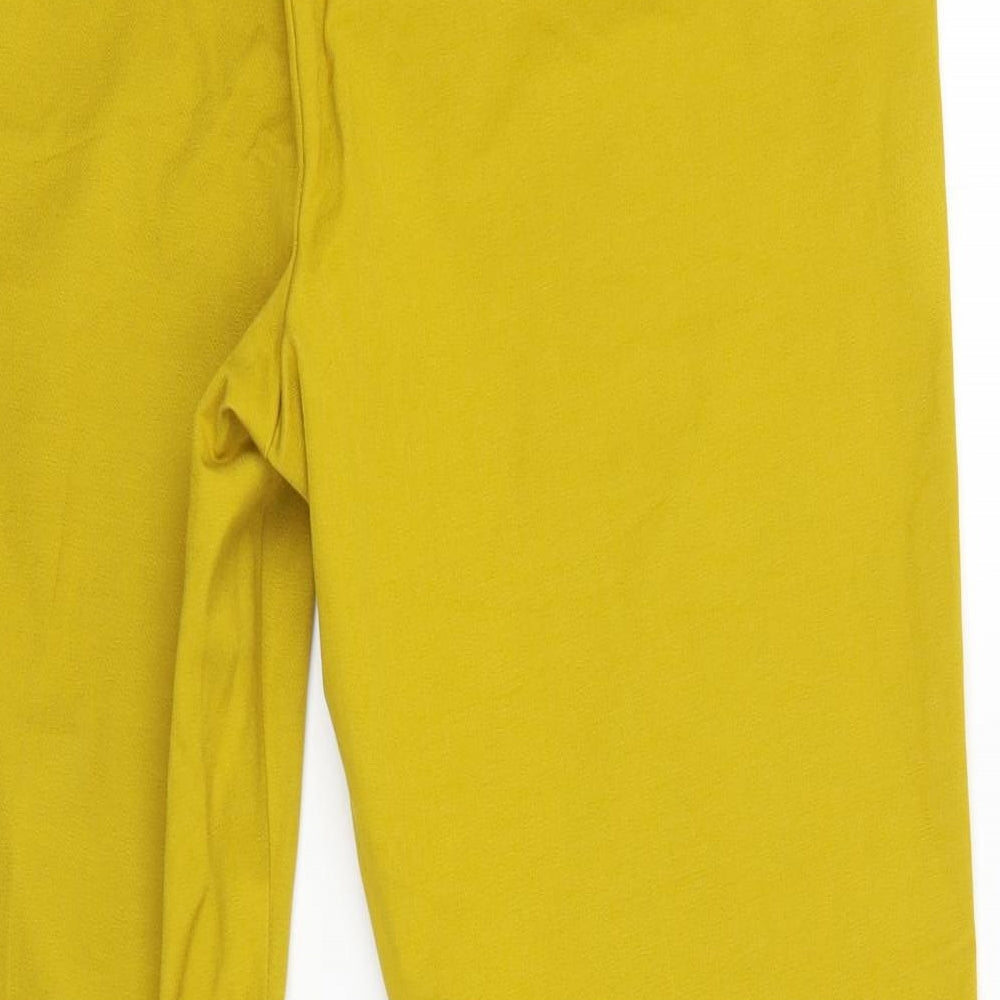 M&S Womens Yellow   Trousers  Size 16 L25 in