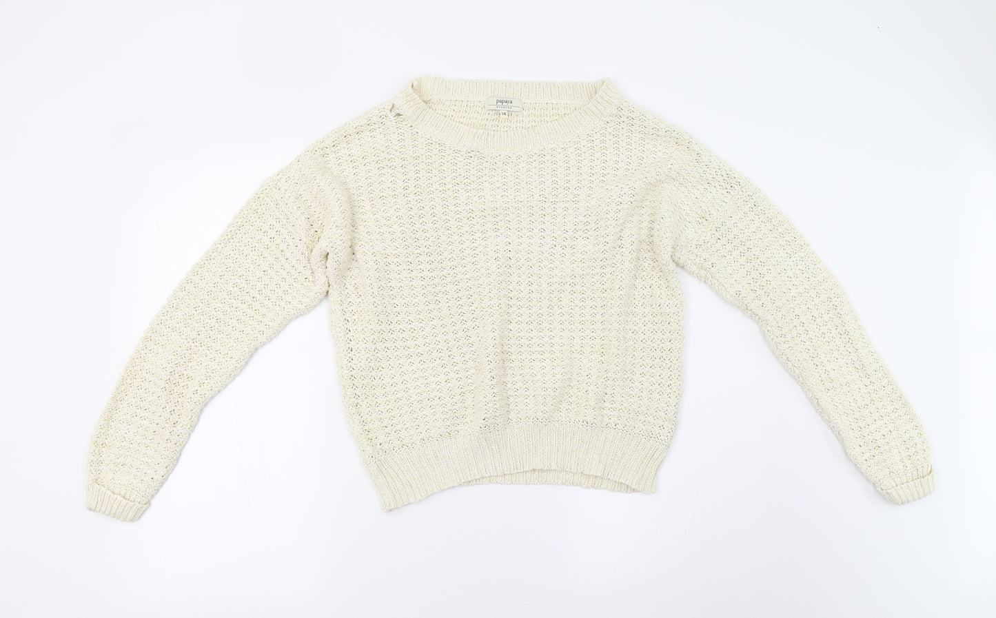 Papaya Womens Beige   Pullover Jumper Size 14