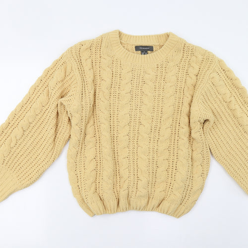 Primark Womens Yellow  Knit Pullover Jumper Size 12
