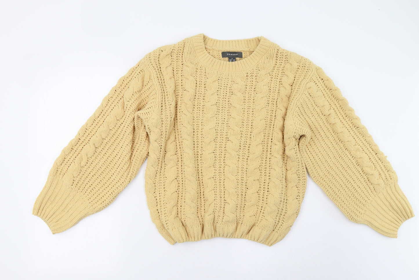 Primark Womens Yellow  Knit Pullover Jumper Size 12