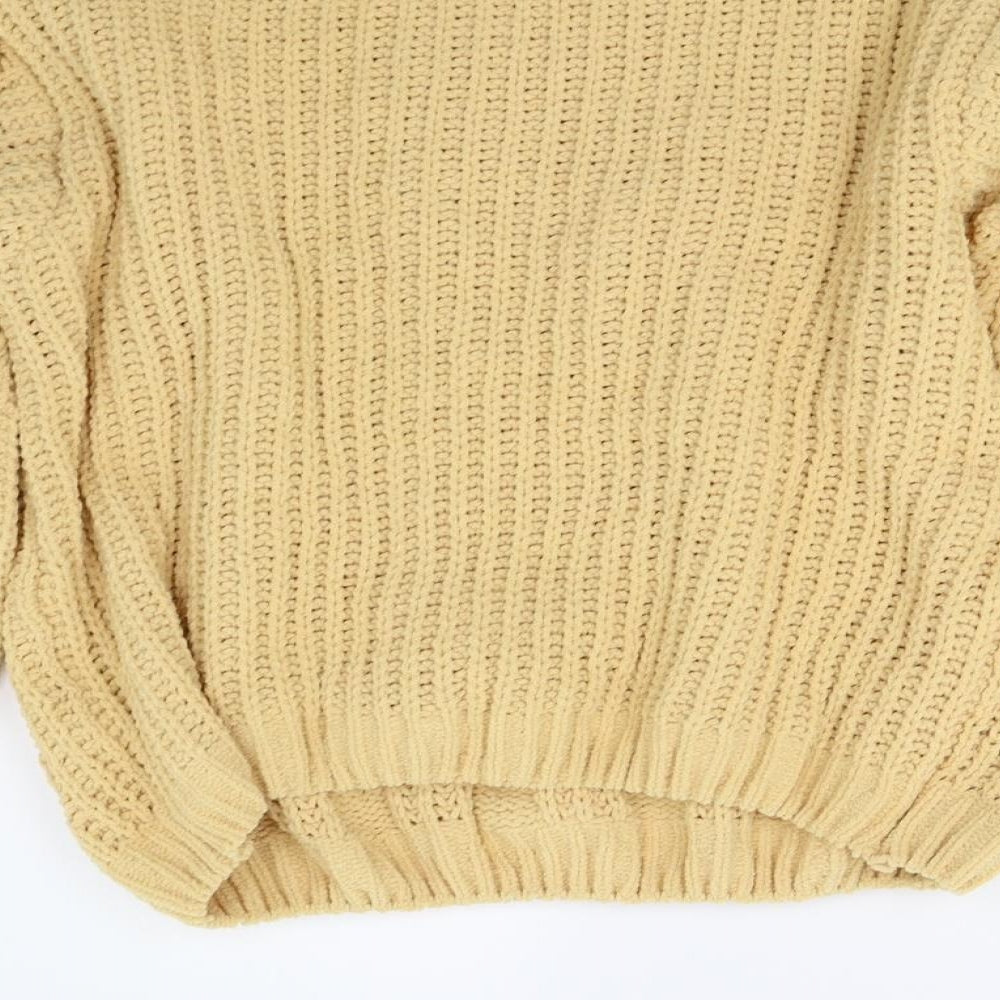 Primark Womens Yellow  Knit Pullover Jumper Size 12