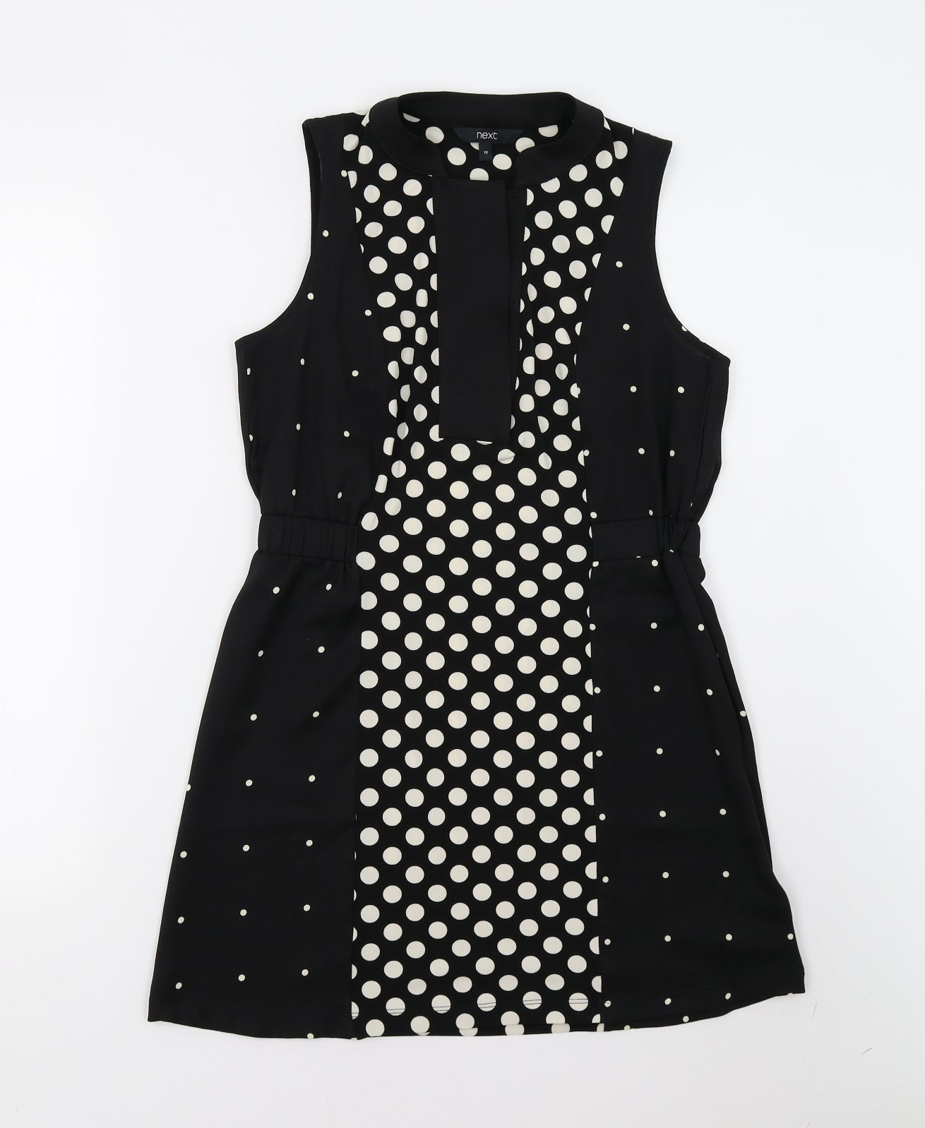 NEXT Womens Black Polka Dot  Shift  Size 10