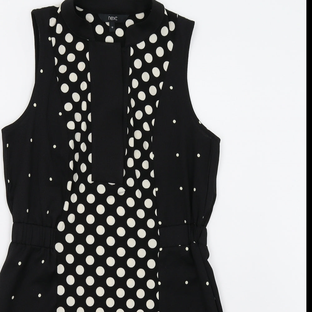 NEXT Womens Black Polka Dot  Shift  Size 10