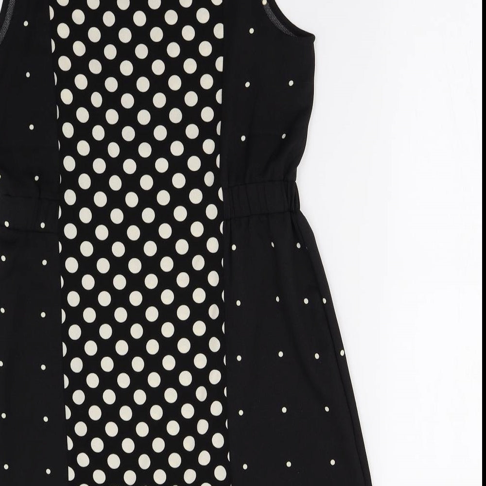 NEXT Womens Black Polka Dot  Shift  Size 10