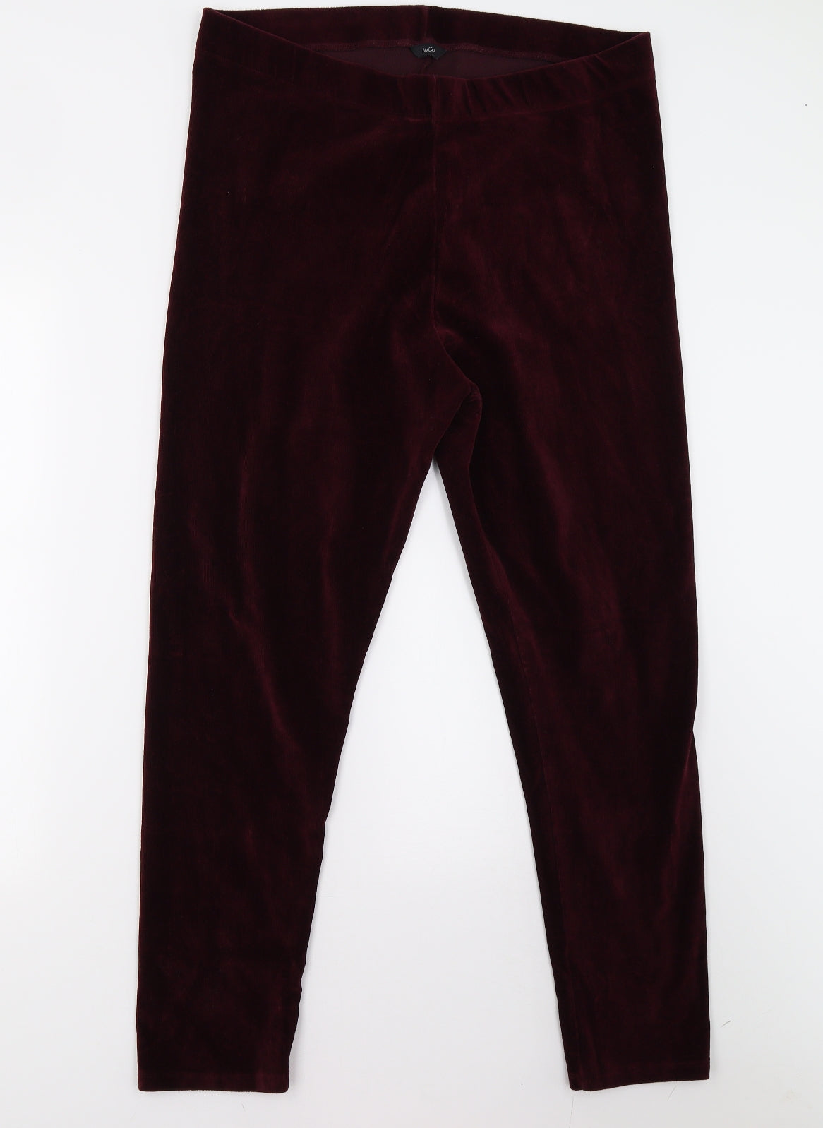 M&Co Womens Purple  Corduroy Carrot Leggings Size 20 L28 in