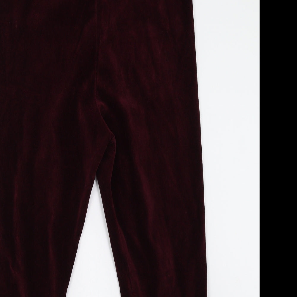 M&Co Womens Purple  Corduroy Carrot Leggings Size 20 L28 in