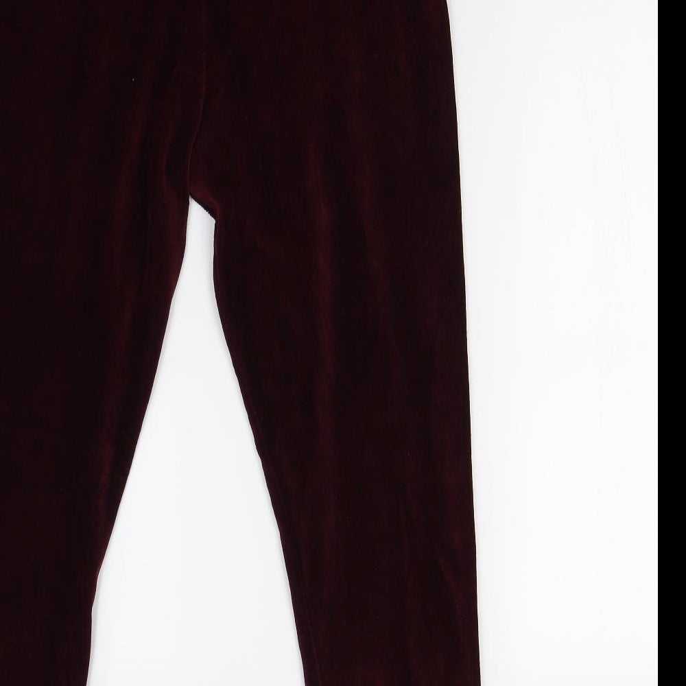 M&Co Womens Purple  Corduroy Carrot Leggings Size 20 L28 in
