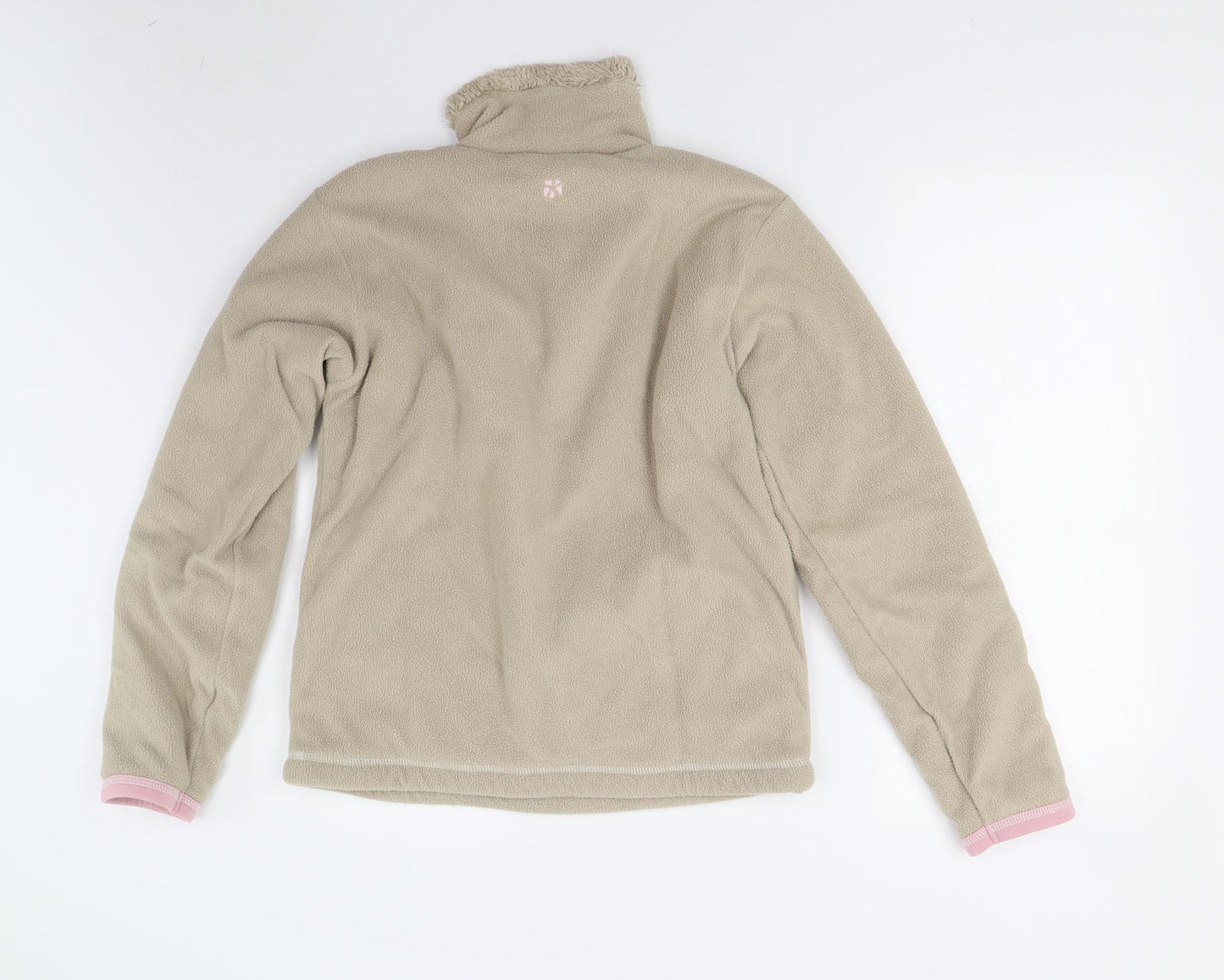 Animal Womens Beige  Fleece Henley Jumper Size 12