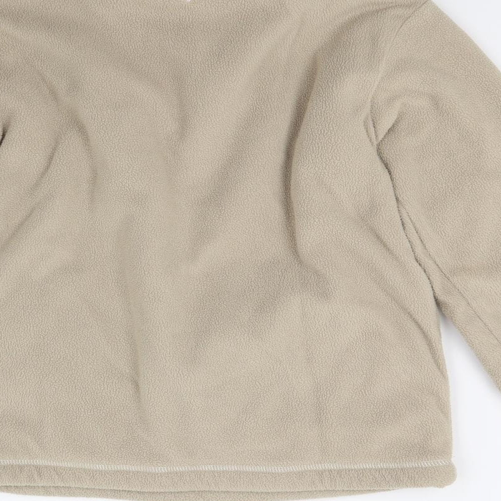 Animal Womens Beige  Fleece Henley Jumper Size 12