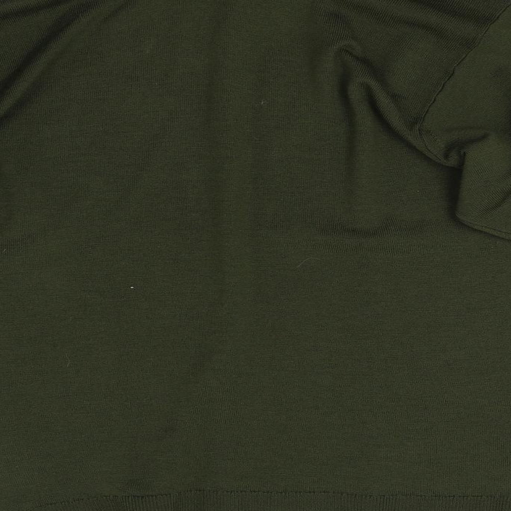 M&S Womens Green  Knit Pullover Jumper Size 16  - 100% Lambswool