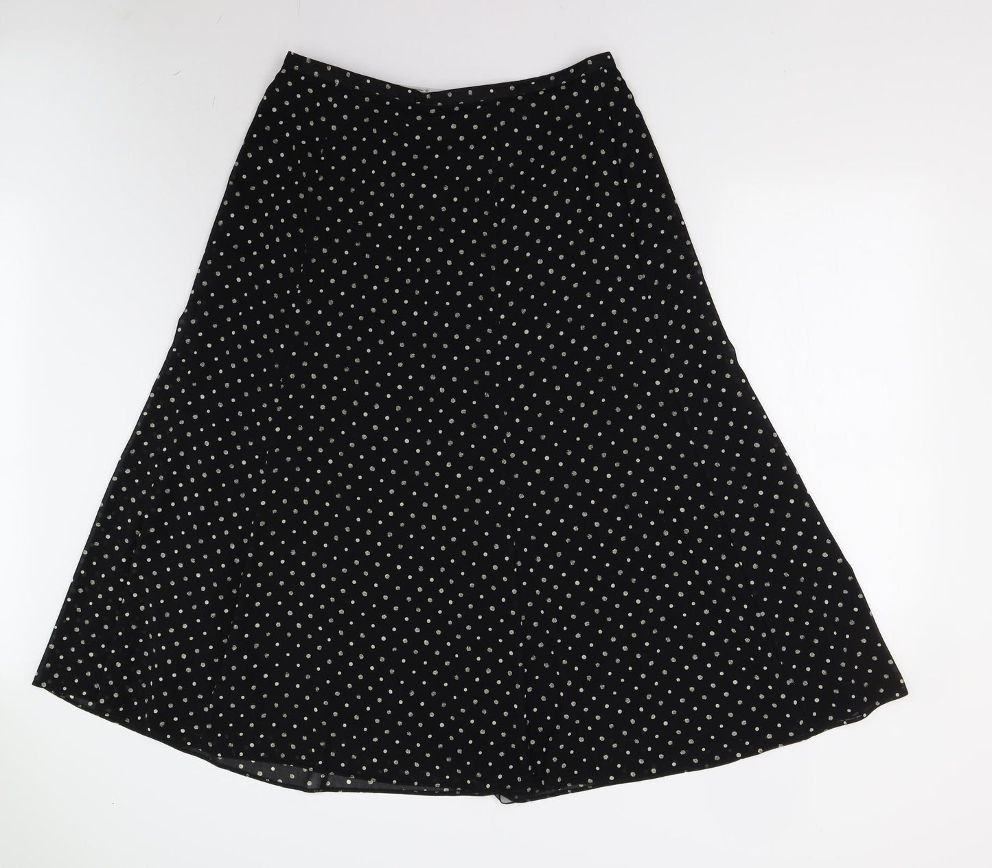 Richard roberts Womens Black Polka Dot  A-Line Skirt Size 18