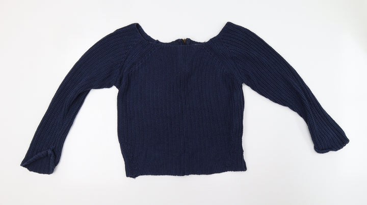 Golddigga Womens Blue Knit Pullover Jumper Size 10
