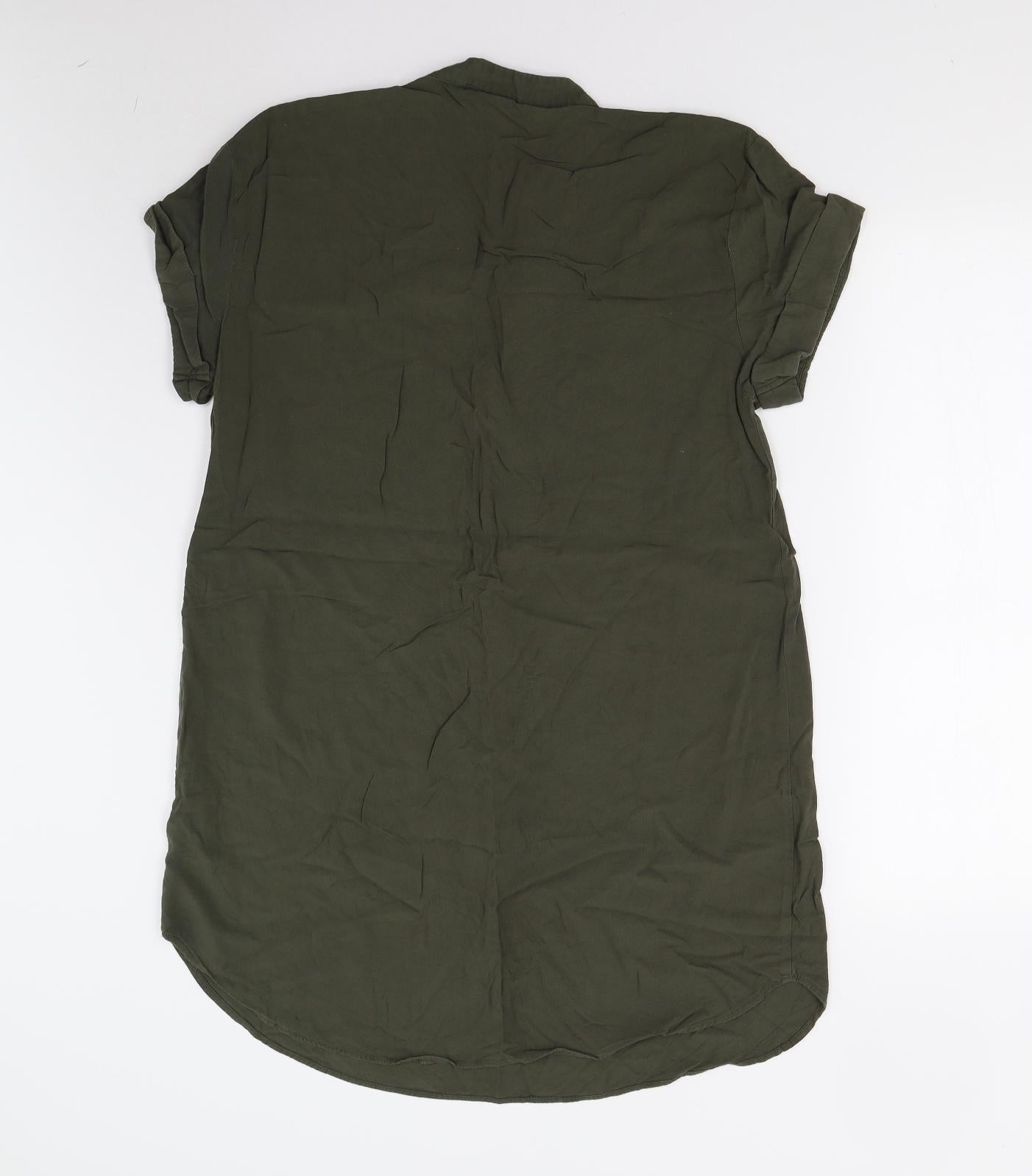 Anna Glover for H&M Womens Green   Shirt Dress  Size 10