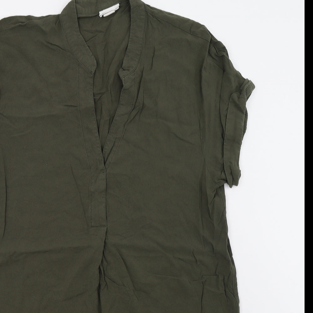 Anna Glover for H&M Womens Green   Shirt Dress  Size 10