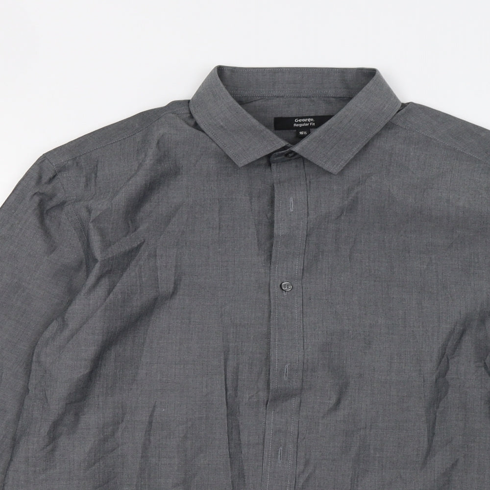 George Mens Grey    Dress Shirt Size 16.5
