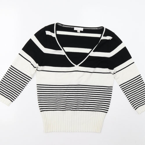 Mixin Womens Multicoloured Striped Knit Pullover Jumper Size M