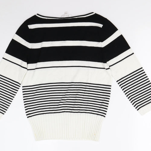 Mixin Womens Multicoloured Striped Knit Pullover Jumper Size M