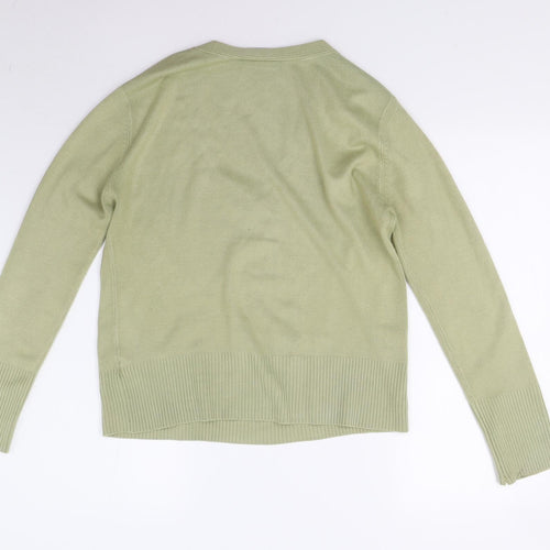 Wallis Womens Green  Knit Pullover Jumper Size 14