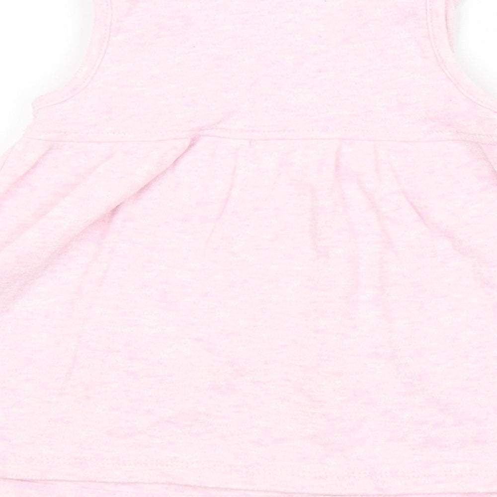 Nutmeg Girls Pink Floral  Dungaree One-Piece Size 0-3 Months