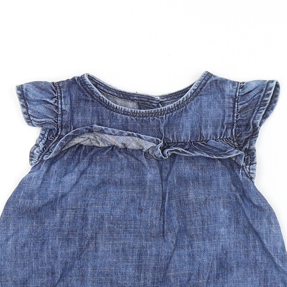 NEXT Girls Blue   Dungaree One-Piece Size 3-6 Months